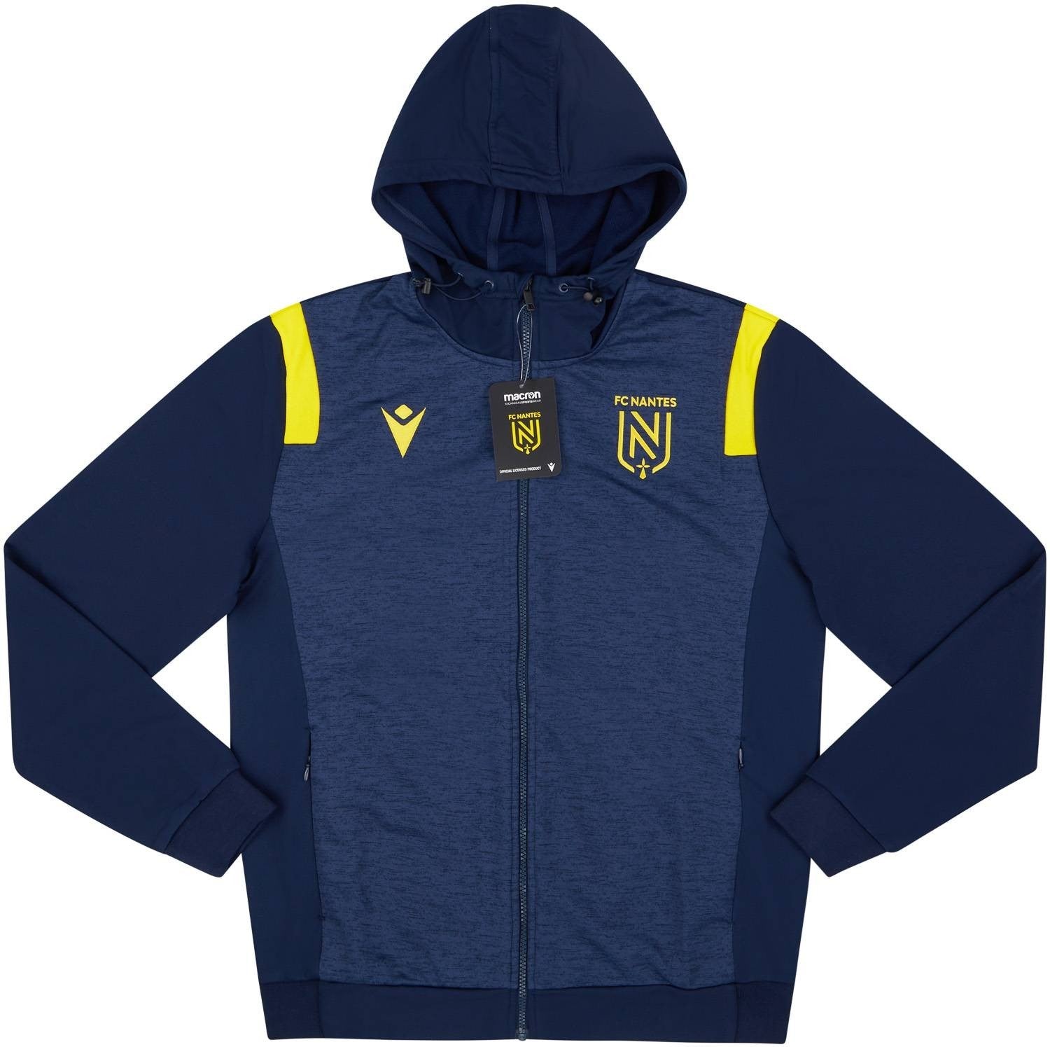 Macron Mens 2020-21 Nantes Macron Travel Hooded Jacket / Navy / RRP £64.99