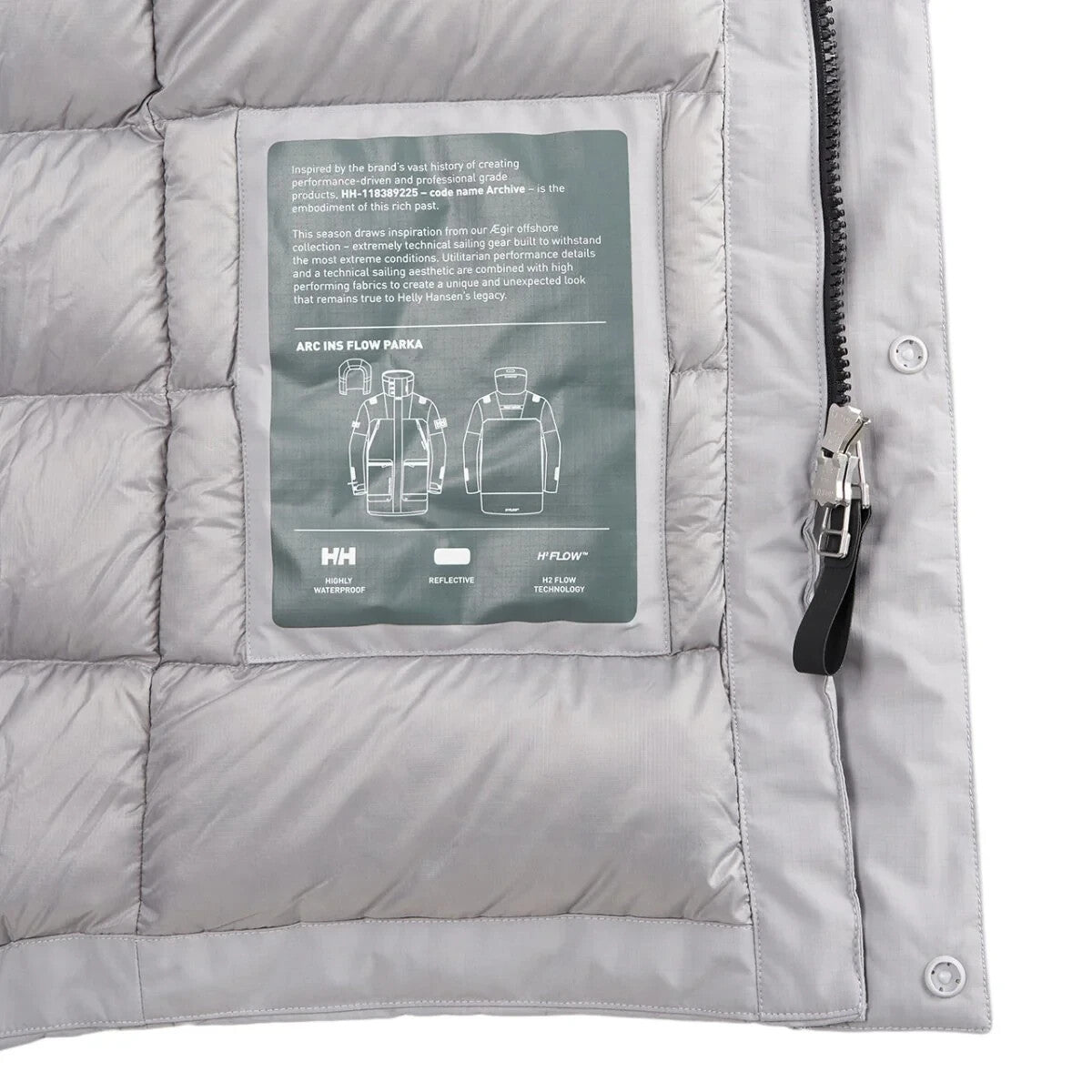 Helly Hansen Arc Down Insulated Flow Long Winter Jacket / Grey / RRP £600