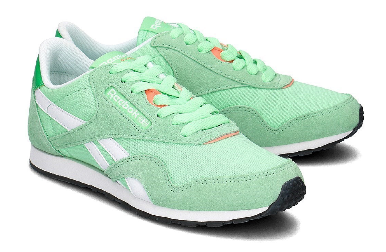 Reebok Womens CL Nylon Slim HV Trainers / Mint Green / BNIB / RRP £75