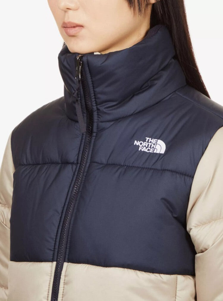 The North Face Womens Beige Navy Saikuru Puffer Jacket / RRP £215