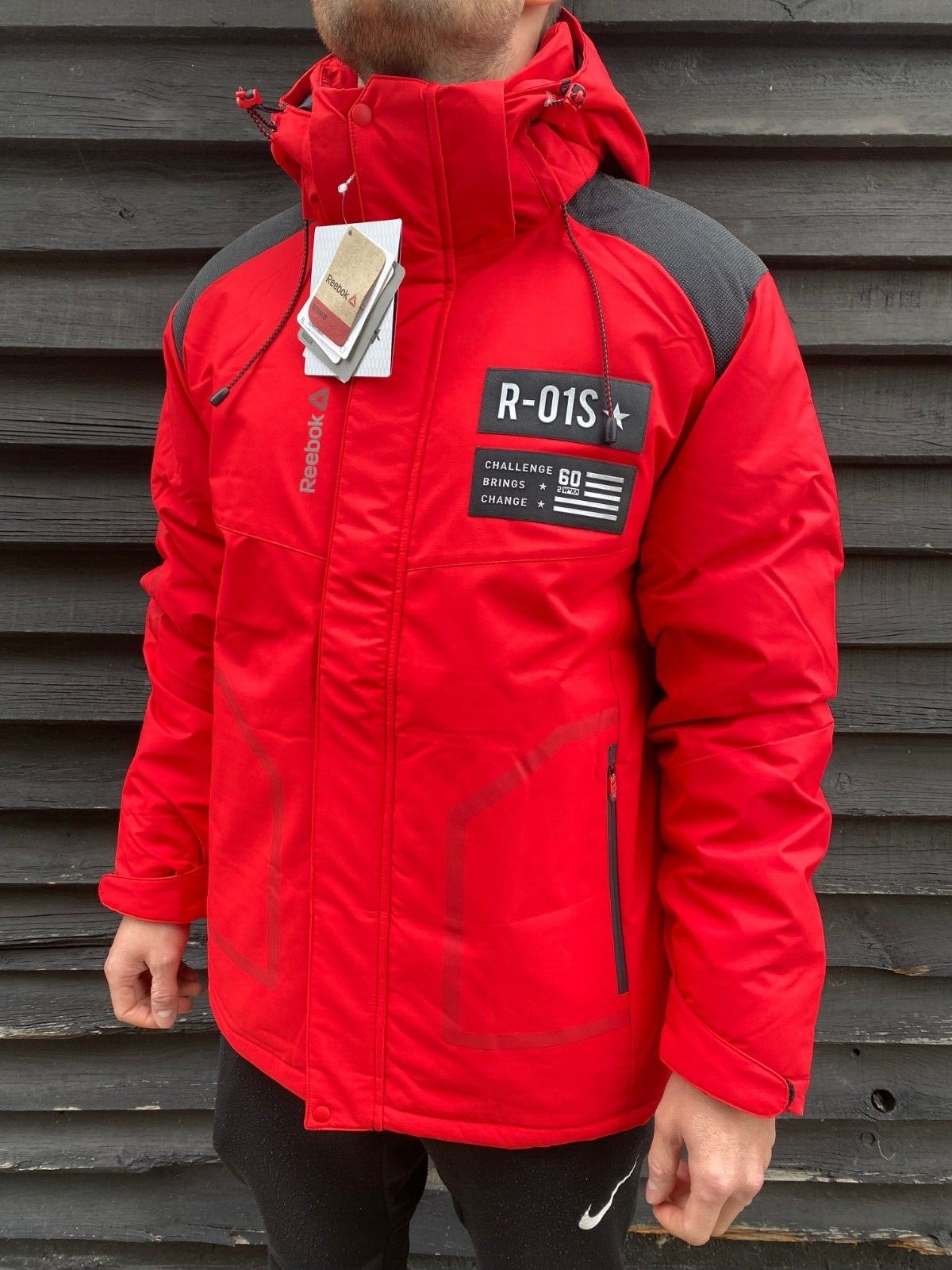 Reebok Men's One Series Siberian Down Winter Jacket / RRP £250 / Red Black