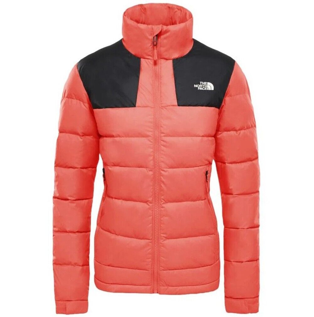 The North Face Womens Orange Black Massif Puffer Jacket / RRP £300
