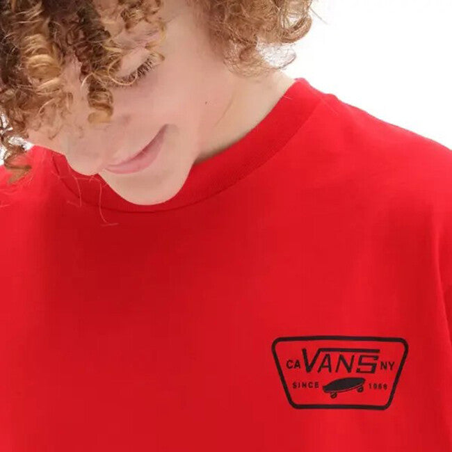 Vans Kids Boys Full Patch Back T-Shirt / Red / RRP £32