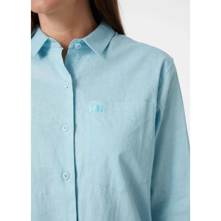 Helly Hansen Womens Club Casual Button Shirt / Cool Blue / RRP £85
