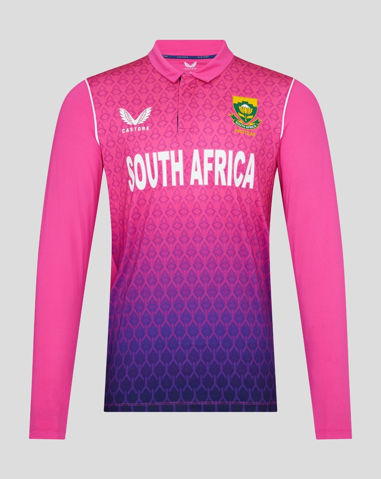 Castore South Africa Long Sleeve Elite Polo / BNWT / Pink / RRP £50