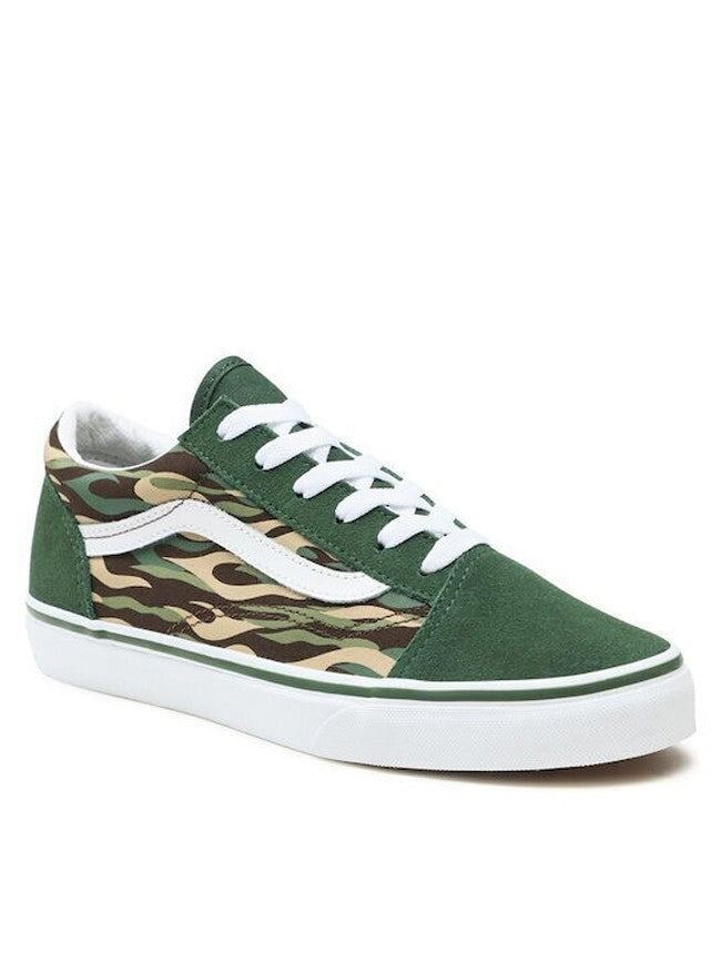 Vans Junior Old Skool Trainers / Green Camo Flame / RRP £50