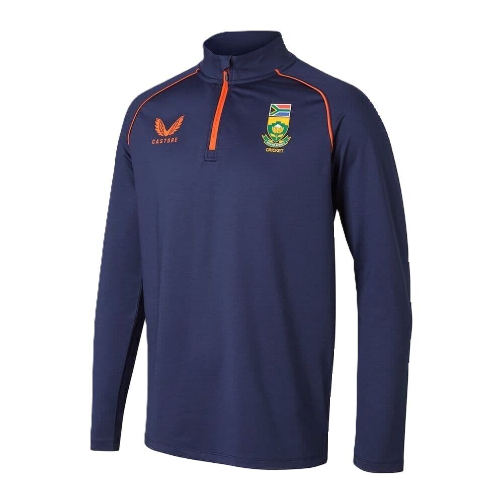 Castore South Africa Cricket Mens 1/4 Zip Top / Navy / RRP £65