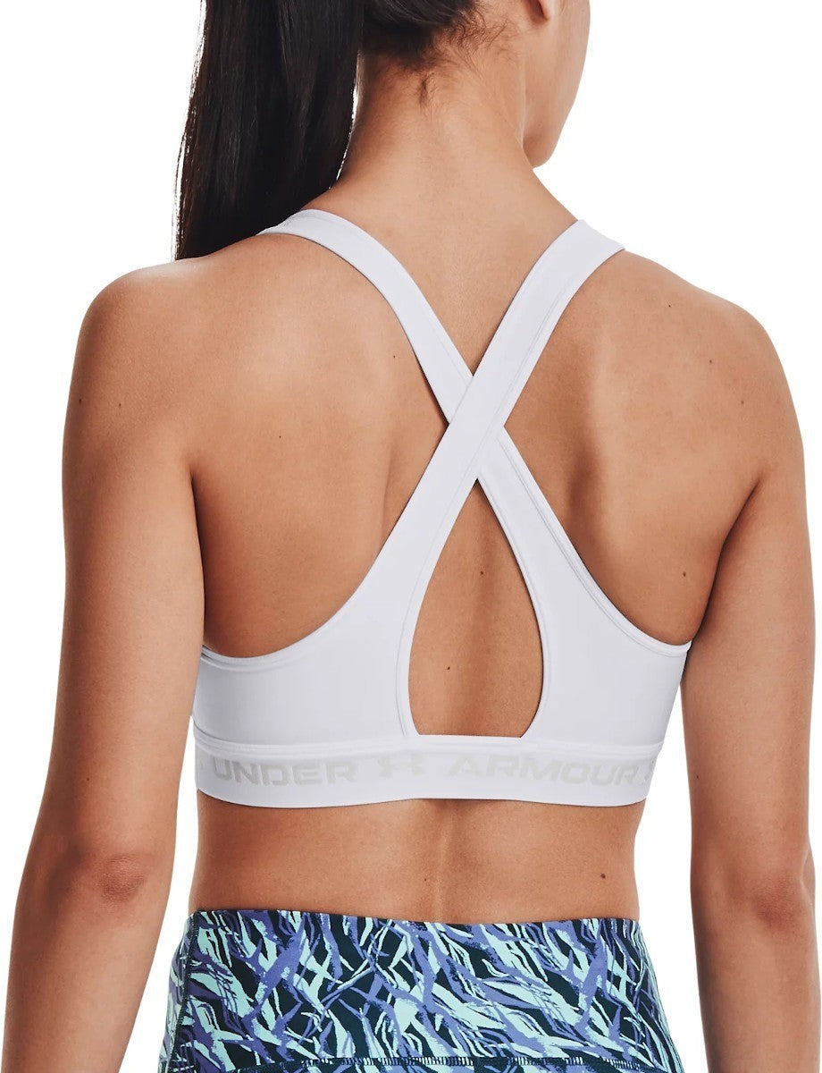 Under Armour Women's White Crossback Sports Bra / Gym Fitness / RRP £32
