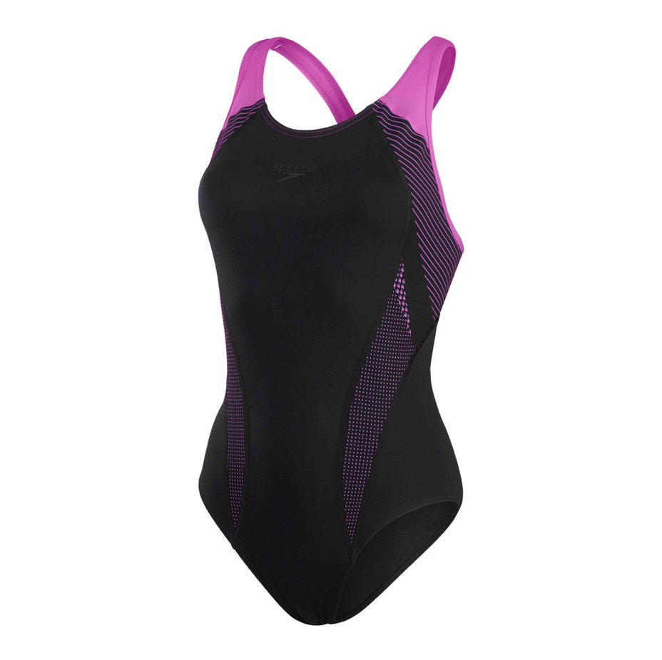 Speedo Women’s Black Swimsuit / Endurance+ Laneback / Swimwear / RRP £42