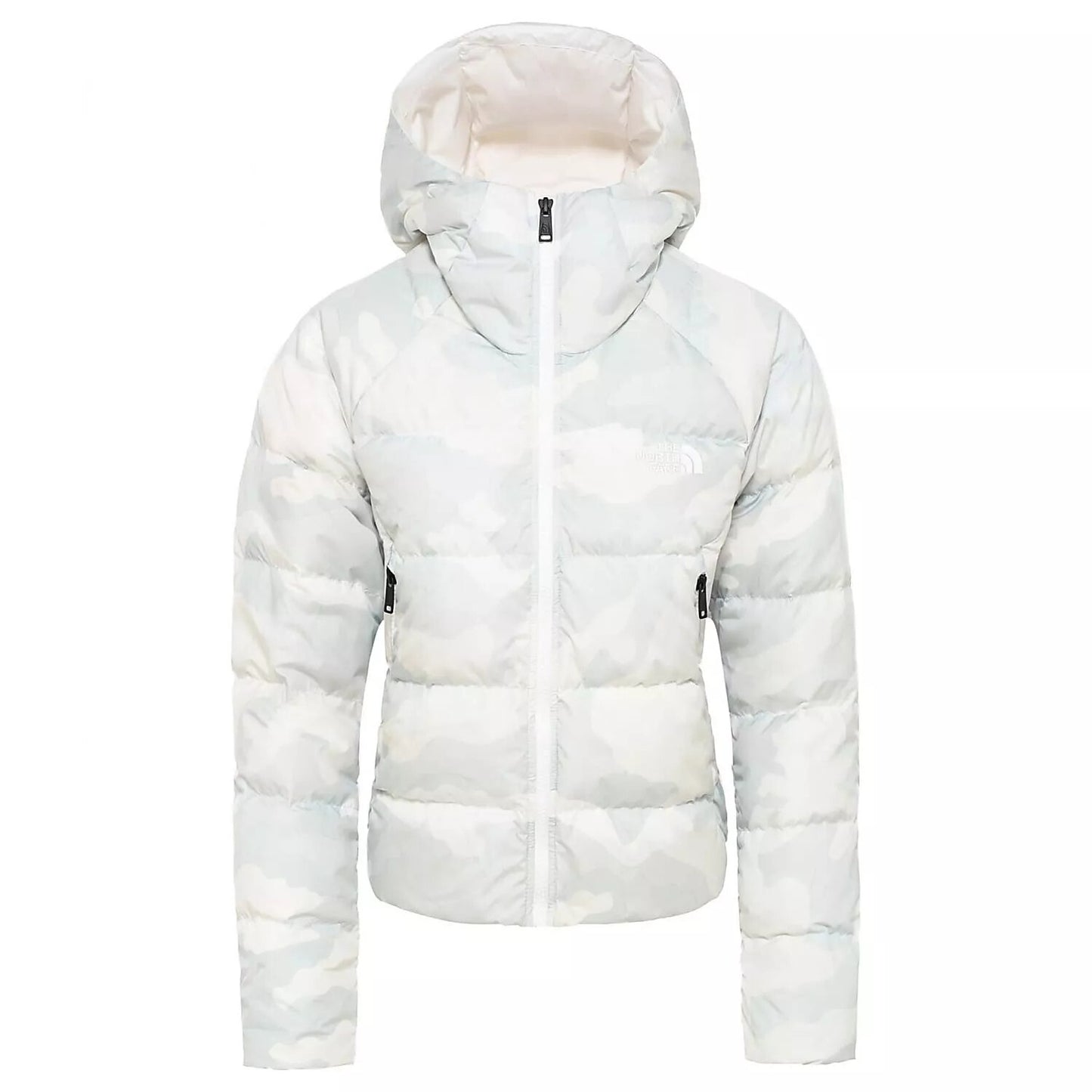 The North Face Womens Hyalite Down Hooded Puffer / White Camo / RRP £235