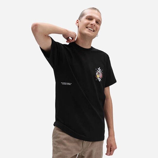 Vans Mens Anaheim Print Mash Up Retro Floral T-Shirt / Black / RRP £35