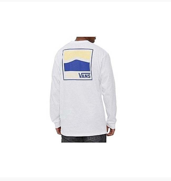 Vans Mens Original DNA Sidestripe Long Sleeve T-Shirt / White / RRP £30