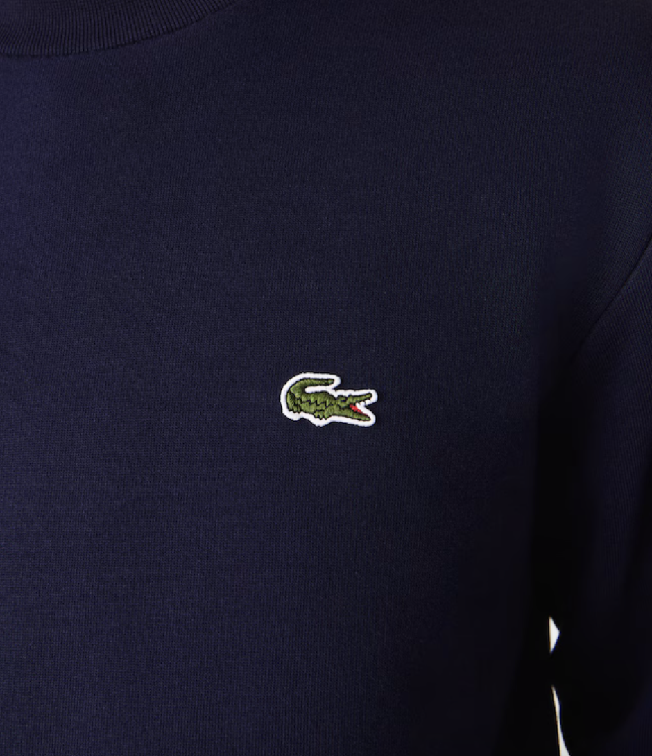 Lacoste Mens Fleece Crew Neck Sweatshirt / Midnight Blue / BNWT / RRP £109