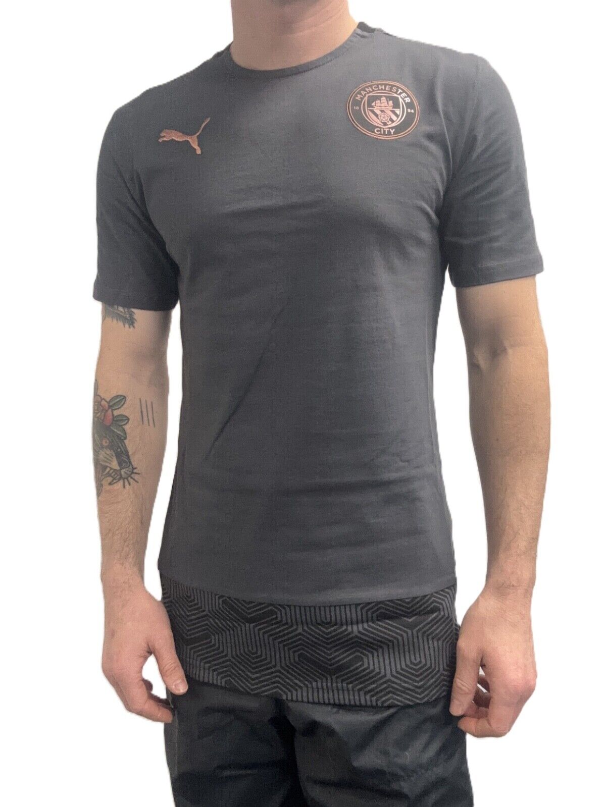 Puma Mens Manchester City Casuals Tee / BNWT / Grey / RRP £35