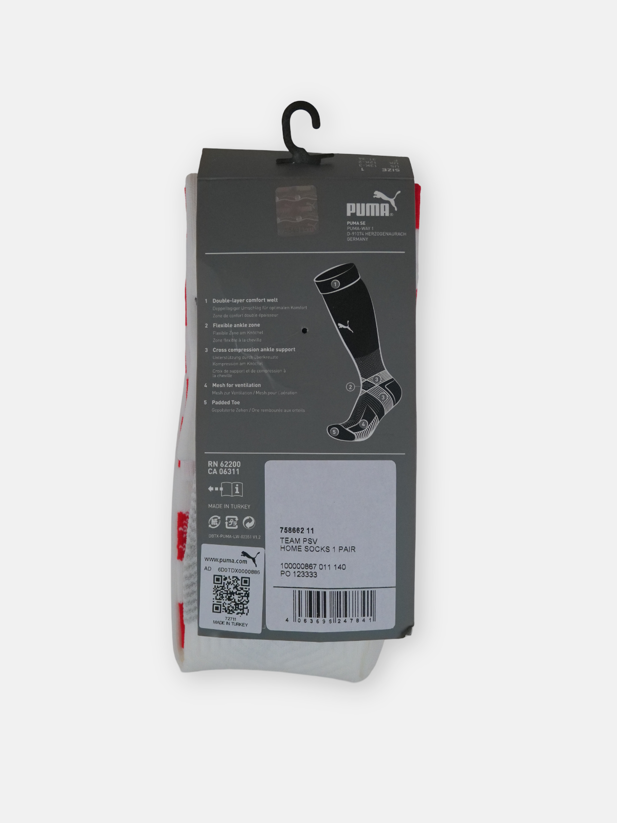 Puma Kids 2020-21 Psv Home Football Socks / White / RRP £12.99