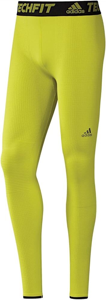 Adidas Men's Techfit Workout Gym Tight / Yellow / RRP £50