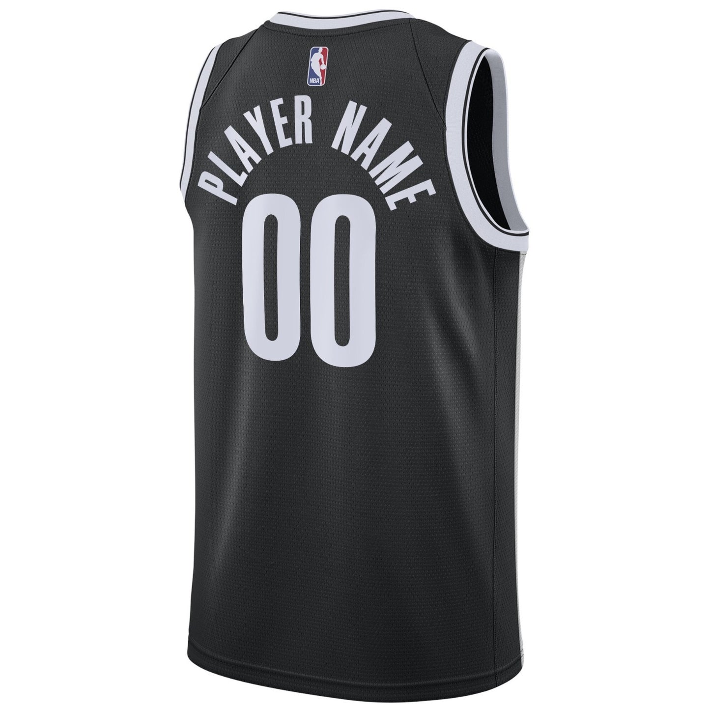 Nike Men's Brooklyn Nets Icon Basketball Vest / Black Silver / Blank / RRP £90