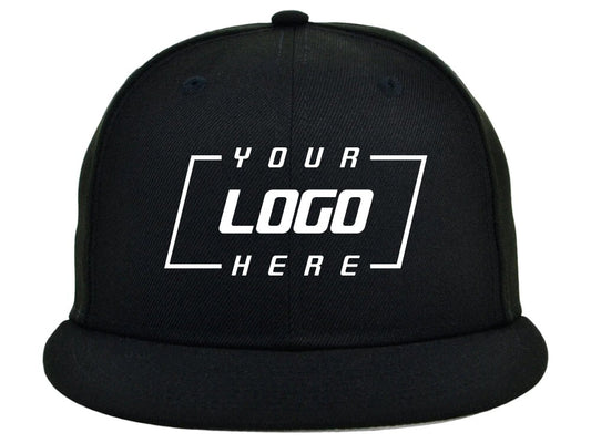 Unisex Plain Full Court Fitted Hat / Black Grey / £22