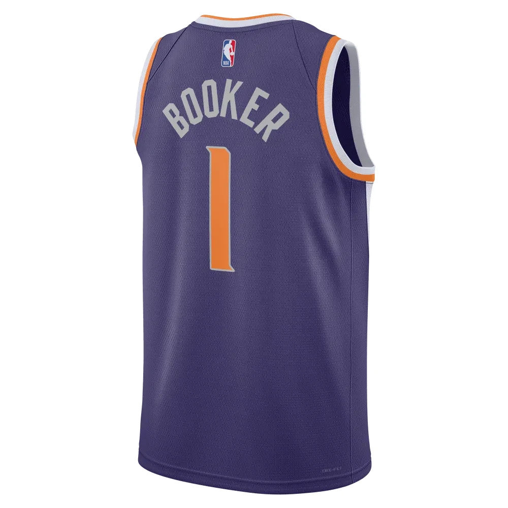 Nike Mens Pheonix Suns Devin Booker 1 Basketball Vest Jersey / Purple / RRP £100