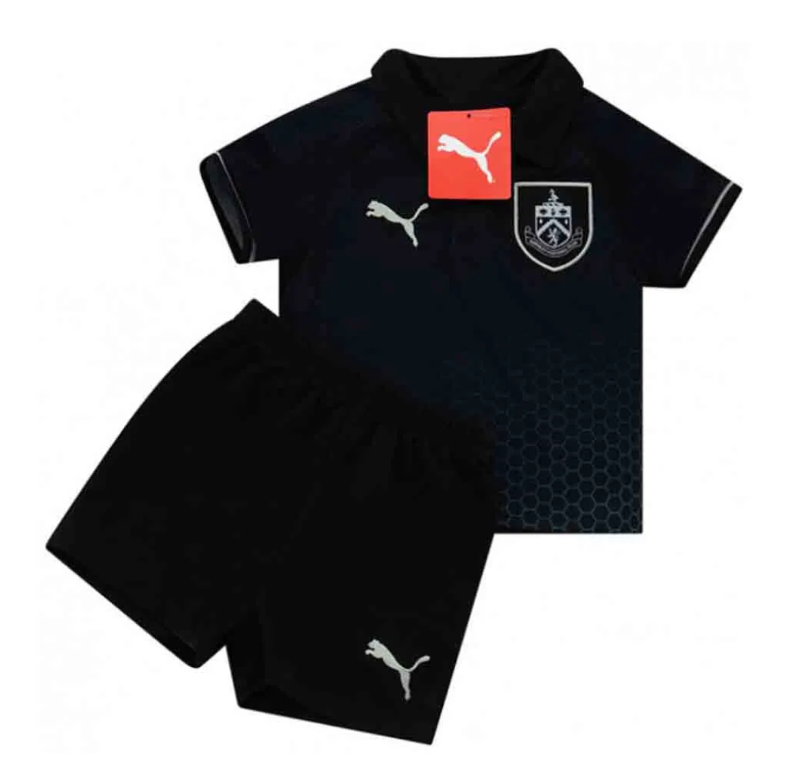 Puma 18-19 Boys Burnley Away Shirt & Shorts Kit / BNWT / Black / RRP £40