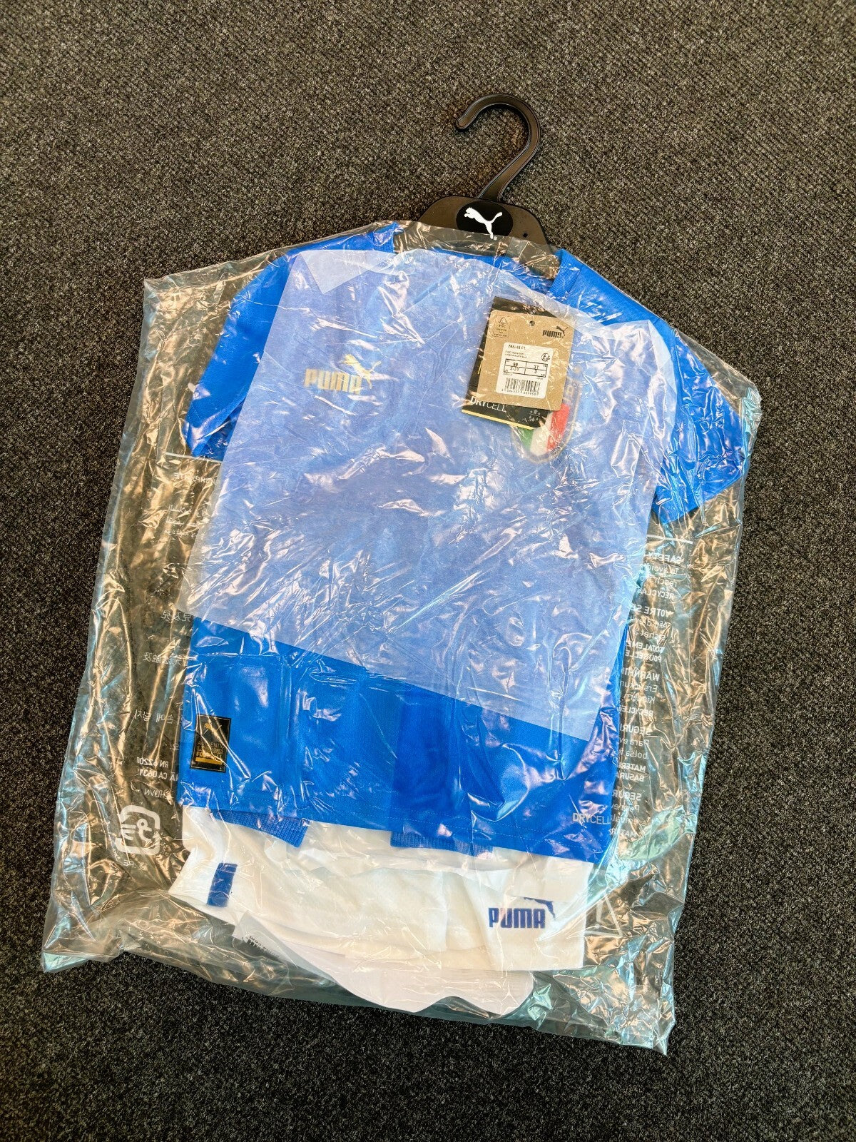 Puma Toddler Italy 22-23 Home Full Football Kit / Blue White / RRP £50