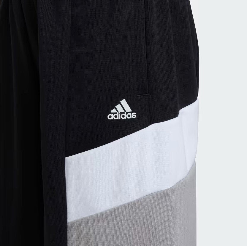Adidas Boys Colour Block Short / Black Grey White / RRP £20