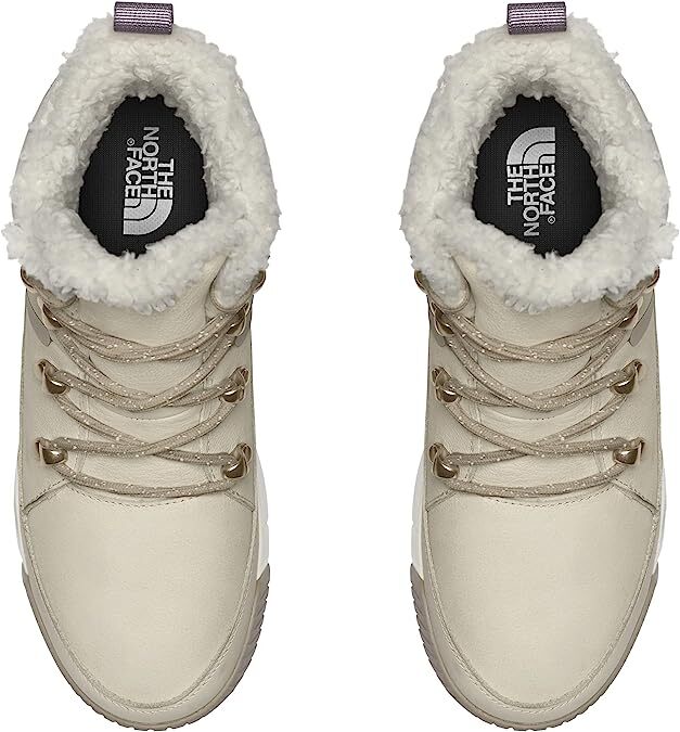 The North Face Women’s Sierra Mid Lace WP- Gard White Silver Grey, Leather Boots
