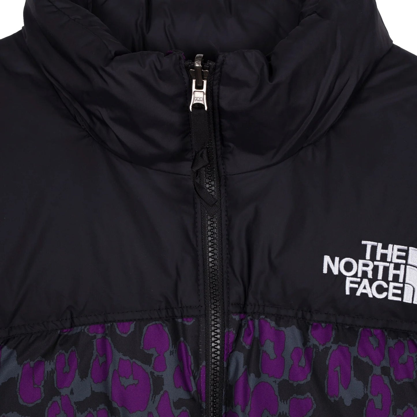 The North Face Women's Print Nuptse Puffer Jacket / Black Purple Print / Rrp £30