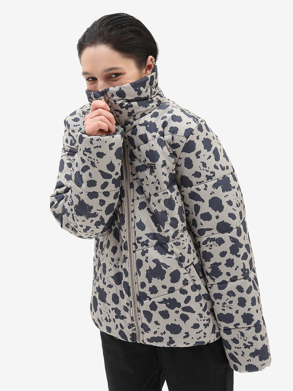 Vans Womens Foundry Print Mte Puffer Jacket / Black / RRP £120