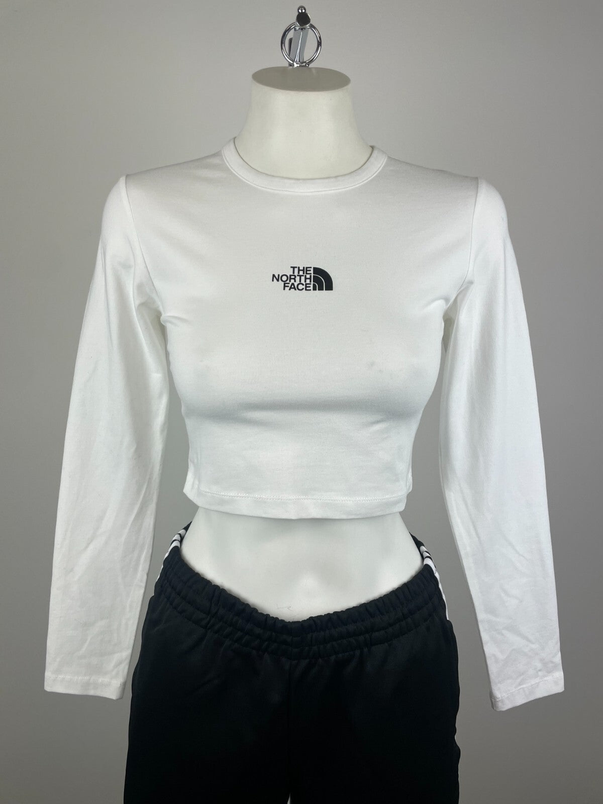 The North Face Womens Tight Ls Cropped T-Shirt / White / Rrp £30