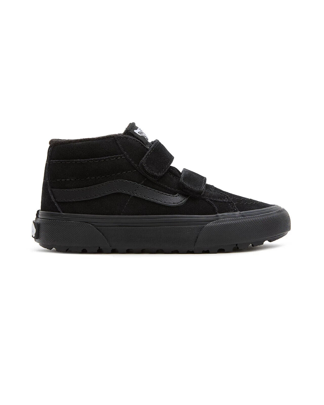 Vans Kids Sk8 Mid MTE 2 Strap Trainers / Suede Triple Black / RRP £55