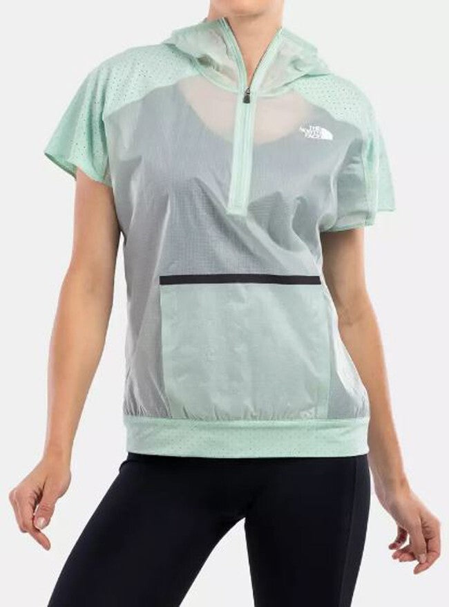 The North Face Womens Green 100 Glacier Wind Running Hoodie / RRP £70