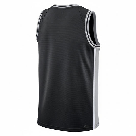 Nike Men's San Antonio Spurs Blank Basketball Jersey / Black / RRP £90