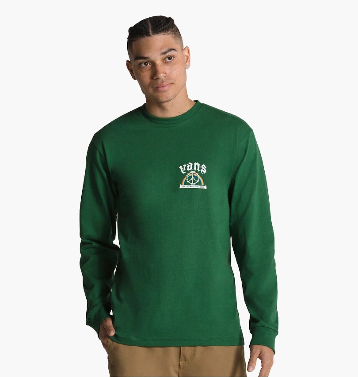 Vans Mens Opposites Unite Long Sleeve T-shirt / Green / RRP £37