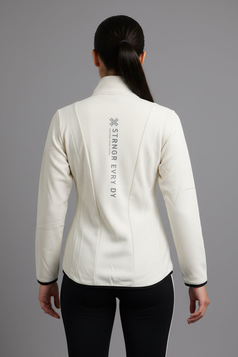 Reebok Womens One Series Winter Warm Track Jacket / Chalk White / RRP £70