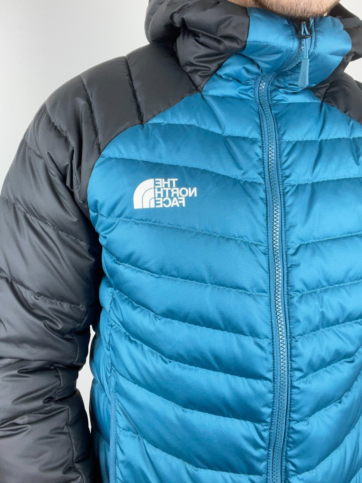The North Face Mens New Hometown Hoodie-Mallard Blue/ TNF Black, Adjustable Fit