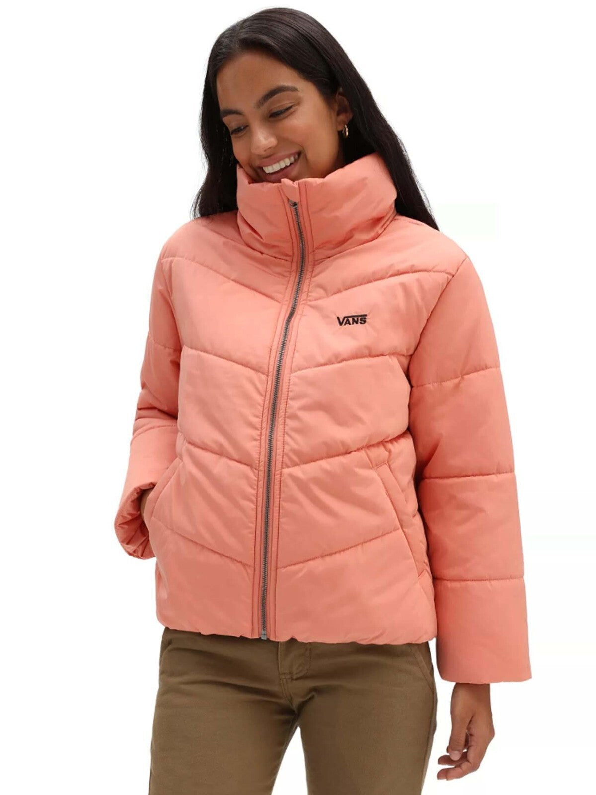 Vans Womens Foundry V Puffer Jacket / Terra Cotta Pink / RRP £100
