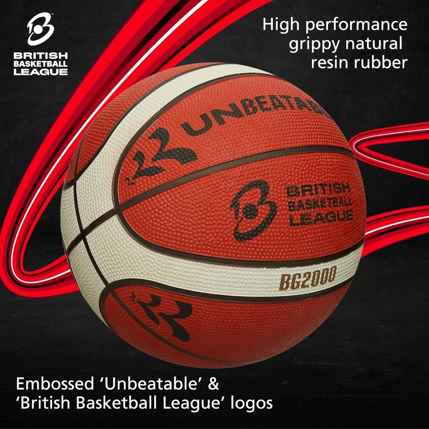 Molten Unbeatable BBL Black Logo Basketball / Brand New / Size 7 / RRP £22