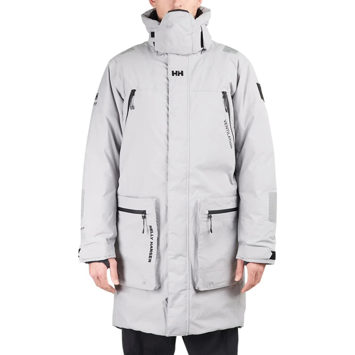 Helly Hansen Arc Down Insulated Flow Long Winter Jacket / Grey / RRP £600