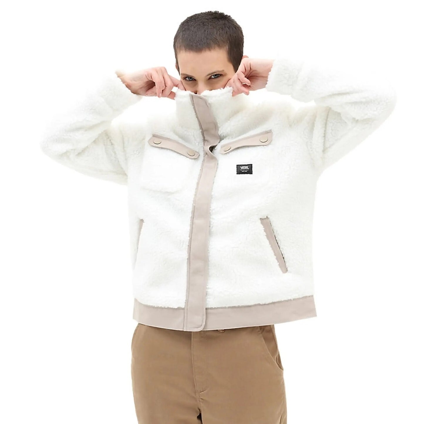 Vans Womens Cozy Sherpa Jacket / Cream / RRP £100