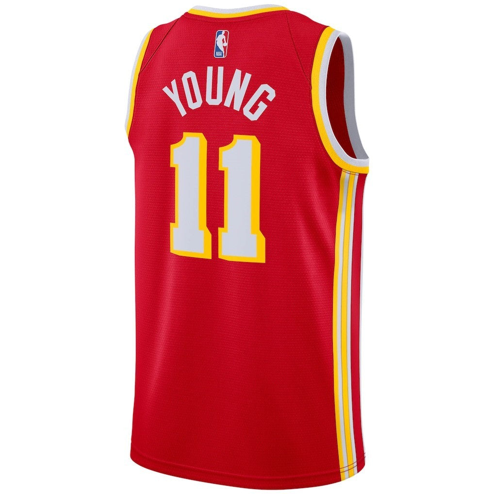 Nike Red Atlanta Hawks Basketball Jersey / Trae Young / RRP £95