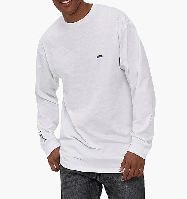 Vans Mens Original DNA Sidestripe Long Sleeve T-Shirt / White / RRP £30