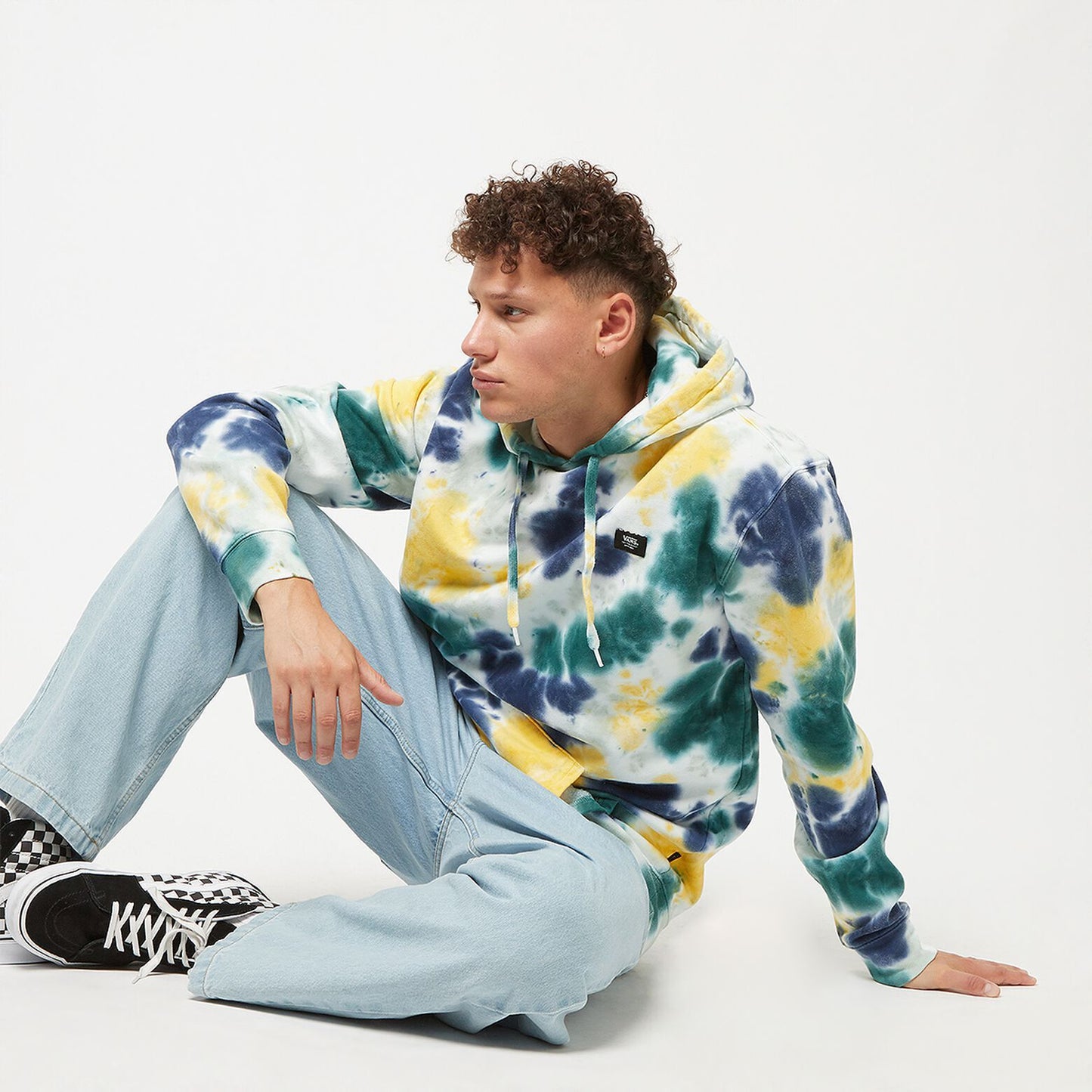 Vans Mens Ice Tie Dye Hoodie / Green Yellow / RRP £70