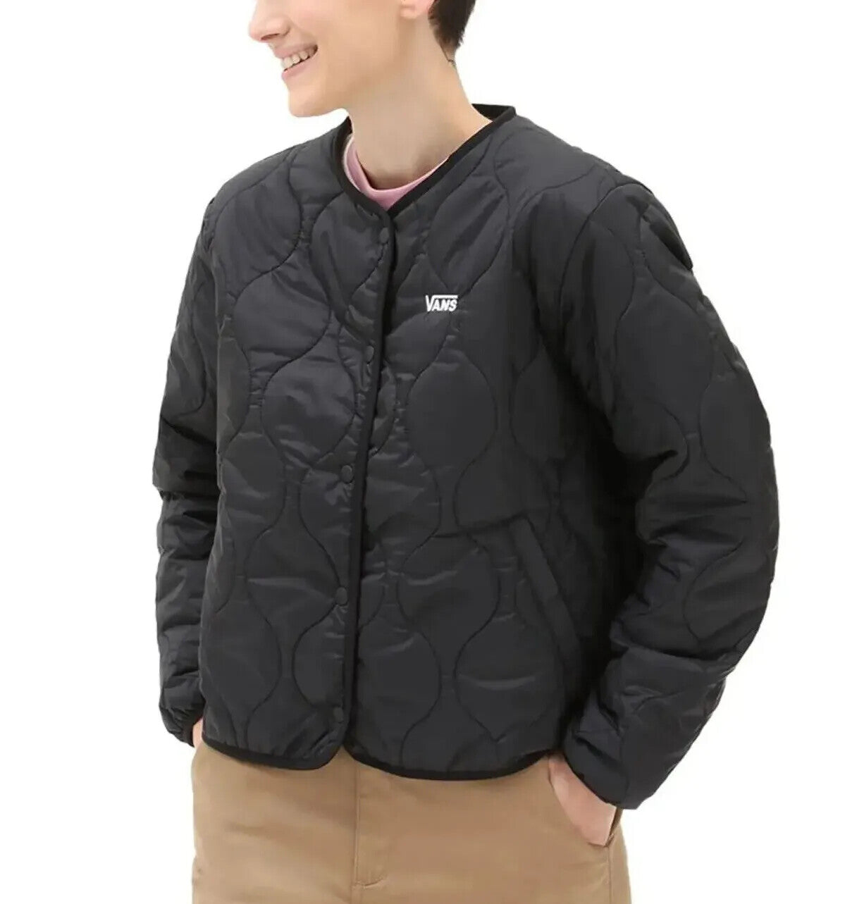 Vans Womens Reversible Quilted Puffer Jacket / Black / RRP £80