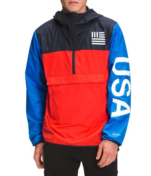 The North Face Mens Ic Anorak PO– Fieryrd/Aviatrblu/Heroblu, Lightweight
