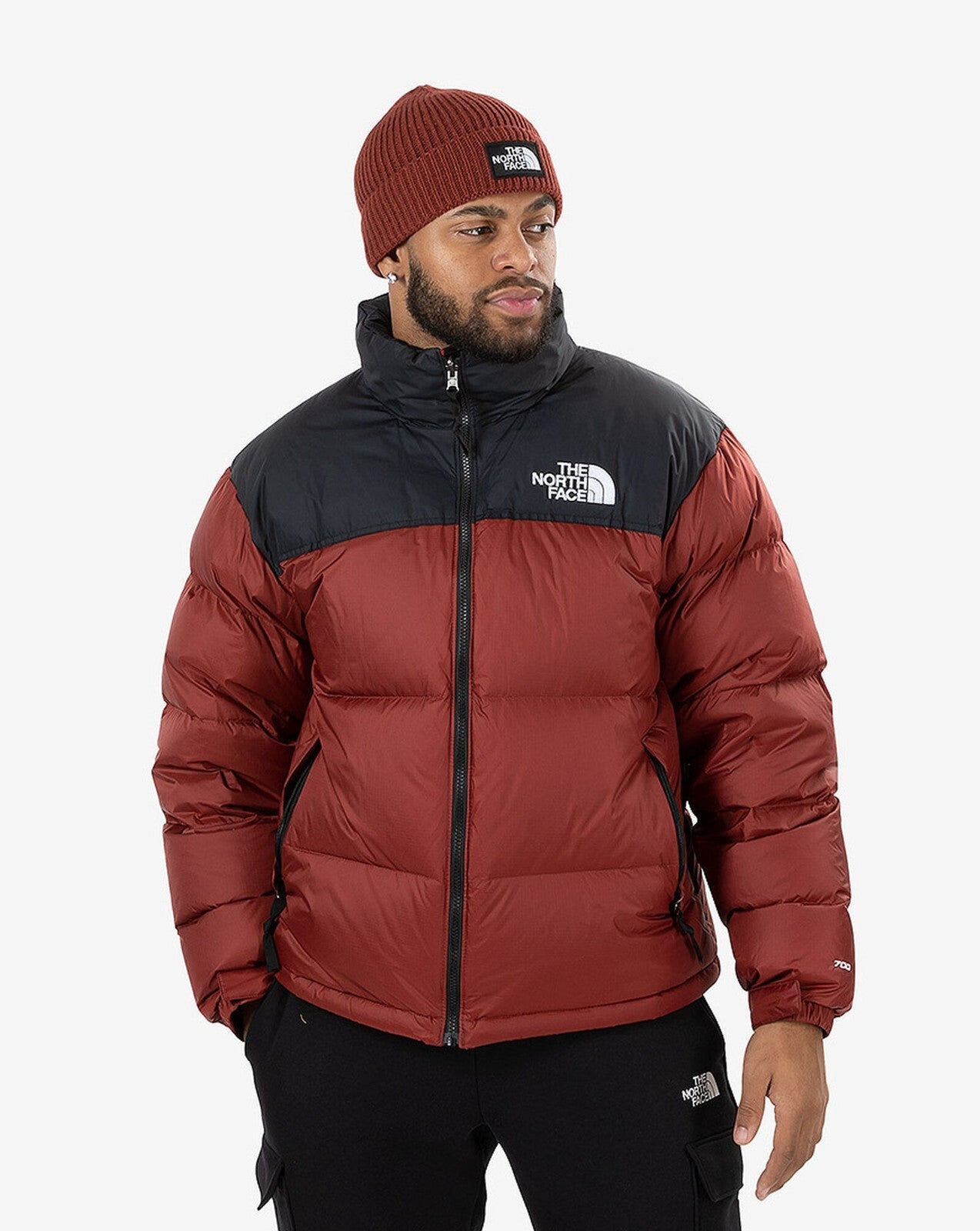 The North Face Mens 1996 Retro Nuptse Puffer Jacket / Brick Red Black /RRP £315