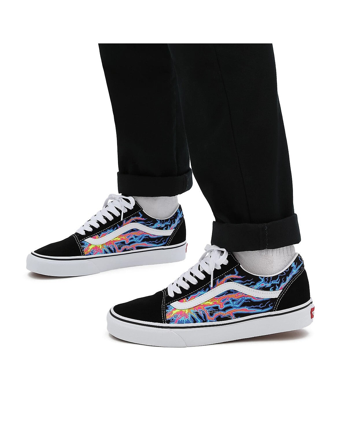 Vans Unisex Old Skool Trainers / Black Electric Flame / RRP £70