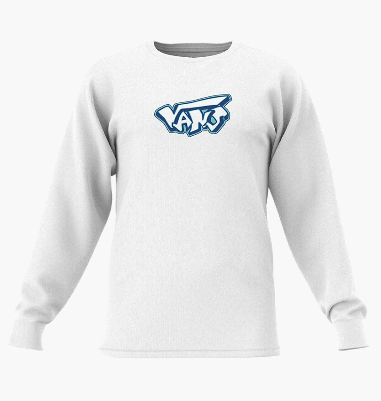 Vans Mens Retro Drop V Long Sleeve T-Shirt / White / RRP £37