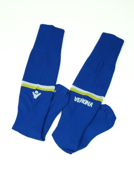 Kids Macron Hellas Verona 2018-19 Home Football Socks / Blue / £12.99
