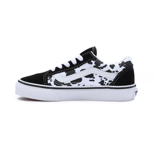 Vans Kids Old Skool Trainers / Black White Cow Print / RRP £40